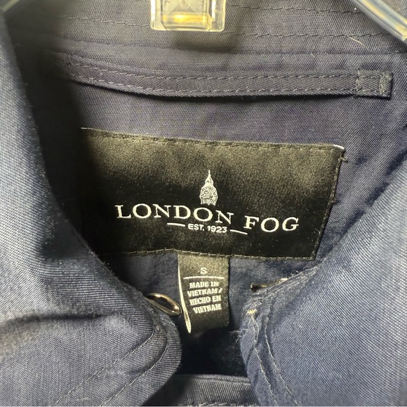 London Fog Women's Double-Breasted Trench Coat Navy Blue sz: S - Picture 4 of 6